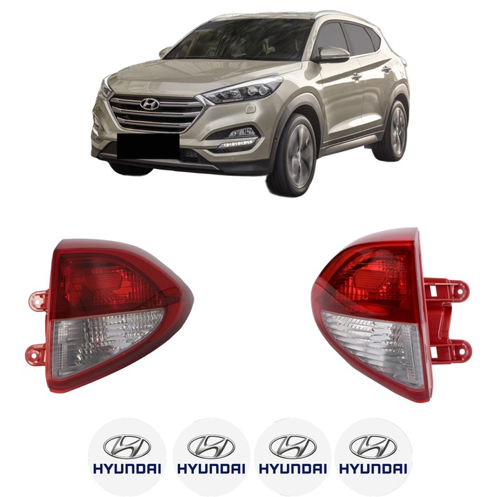 Set Stopuri Spate Stanga Dreapta HYUNDAI TUCSON (TL, TLE) din 2015-2023, Auto, DEPO, 4x Stickere auto cu HYUNDAI