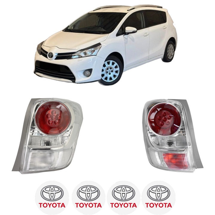 Set Stopuri Spate Stanga Dreapta TOYOTA VERSO (_R2_) din 2009-2018, Auto, DEPO, 4x Stickere auto cu TOYOTA