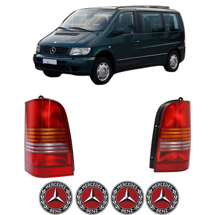 Set Stopuri Spate Stanga Dreapta MERCEDES-BENZ VITO Van (W638) din 1997-2003, Auto, TYC, 4x Stickere auto cu MERCEDES-BENZ