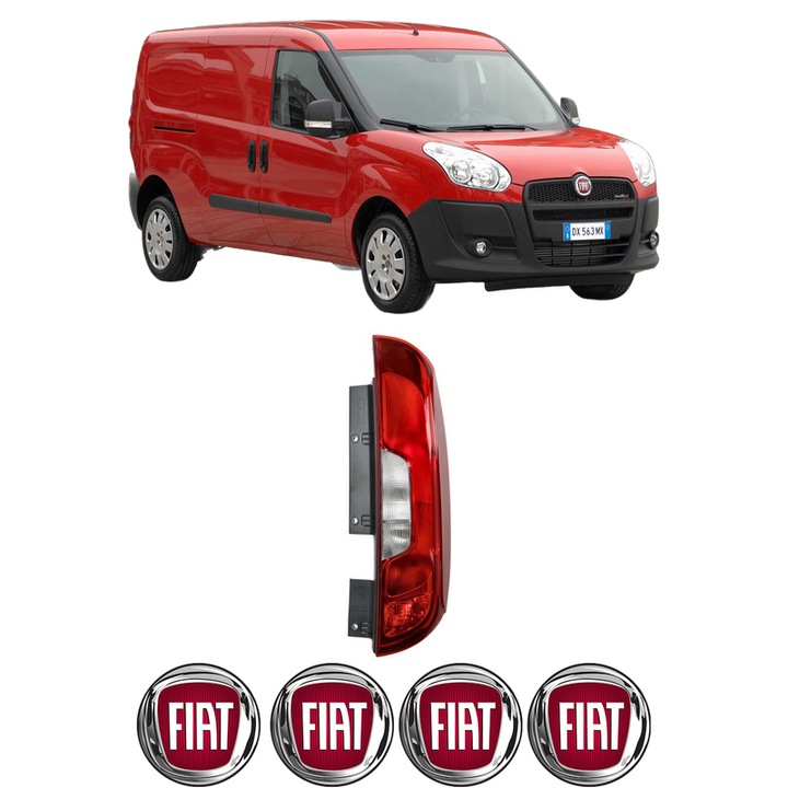 Lampa Stop Spate Dreapta FIAT DOBLO Cargo (263_) din 2010-2023, Auto, TYC, 4x Stickere auto cu FIAT
