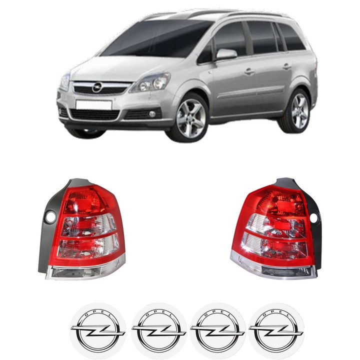 Set Stopuri Spate Stanga Dreapta OPEL ZAFIRA / ZAFIRA FAMILY B (A05) din 2005-2015, Auto, DEPO, 4x Stickere auto cu OPEL