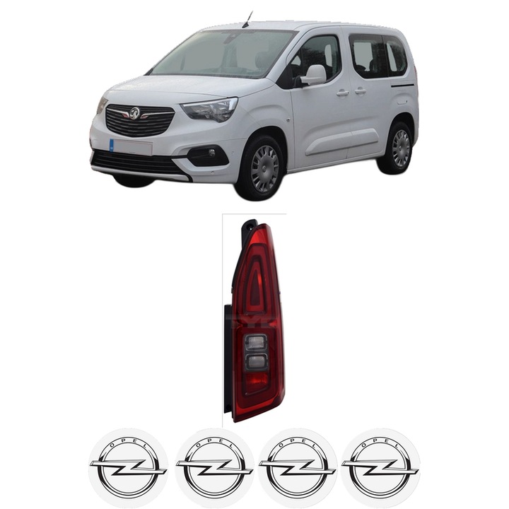 Lampa Stop Spate Stanga OPEL COMBO E Tour / Life (K9) din 2018-2023, Auto, TYC, 4x Stickere auto cu OPEL