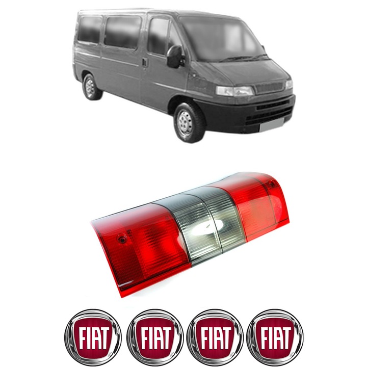 Lampa Stop Spate Dreapta FIAT DUCATO Bus (230_) din 1994-2002, Auto, DEPO, 4x Stickere auto cu FIAT