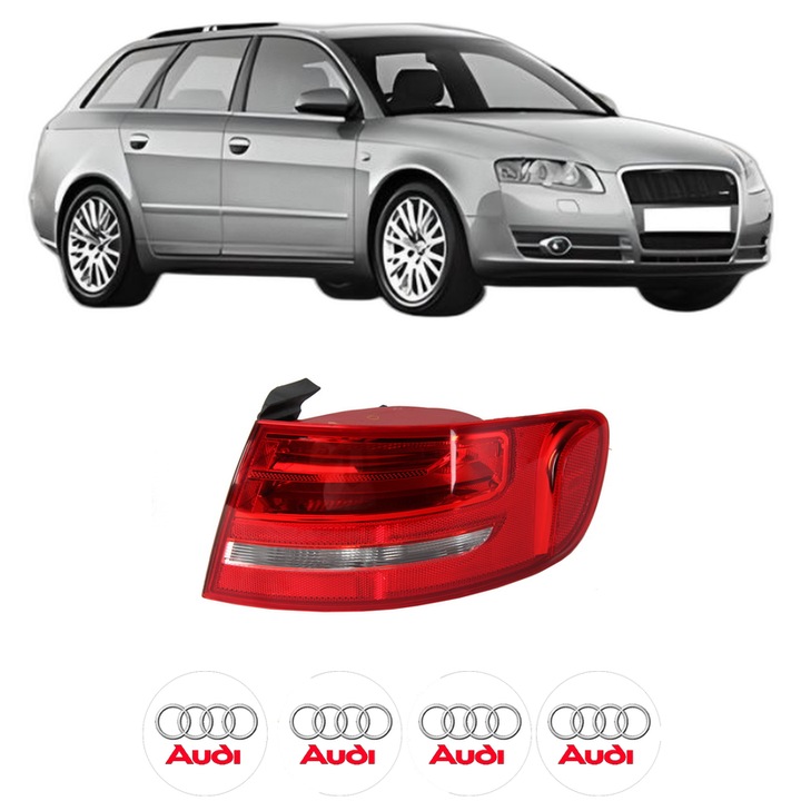 Lampa Stop Spate Dreapta AUDI A4 B7 Avant (8ED) din 2004-2008, Auto, DEPO, 4x Stickere auto cu AUDI