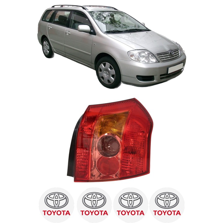 Lampa Stop Spate Dreapta TOYOTA COROLLA Estate (_E12_) din 2002-2007, Auto, TYC, 4x Stickere auto cu TOYOTA