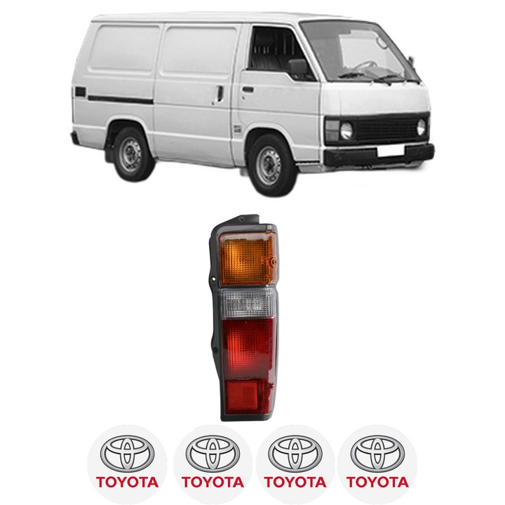 Lampa Stop Spate Dreapta TOYOTA HIACE III Van (_H5_, _H6_, _H7_, _H8_, _H9_) din 1982-1989, Auto, DEPO, 4x Stickere auto cu TOYOTA