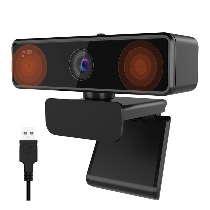 Webkamera Nuroum V11, Full HD 1080P, 90°-os nagylátószög, USB