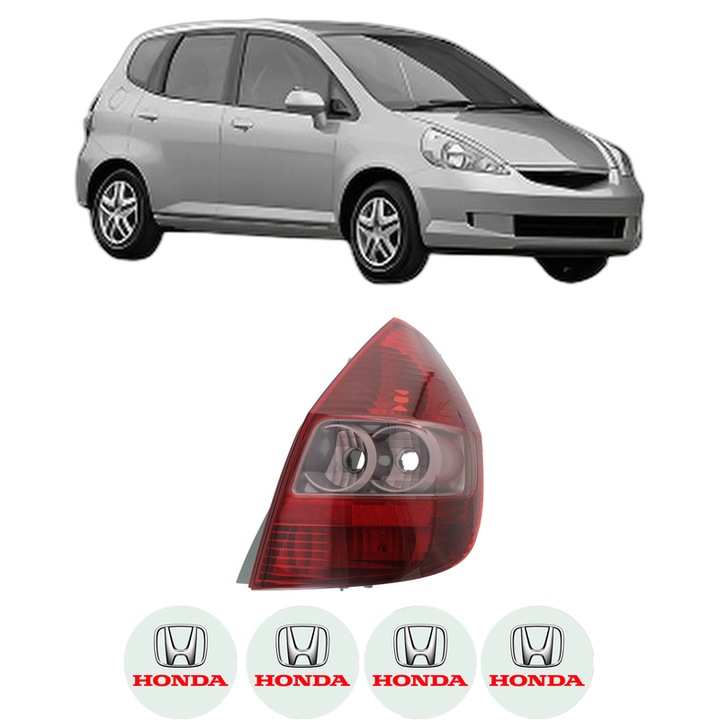 Lampa Stop Spate Dreapta HONDA JAZZ II (GD_, GE3, GE2) din 2002-2008, Auto, DEPO, 4x Stickere auto cu HONDA