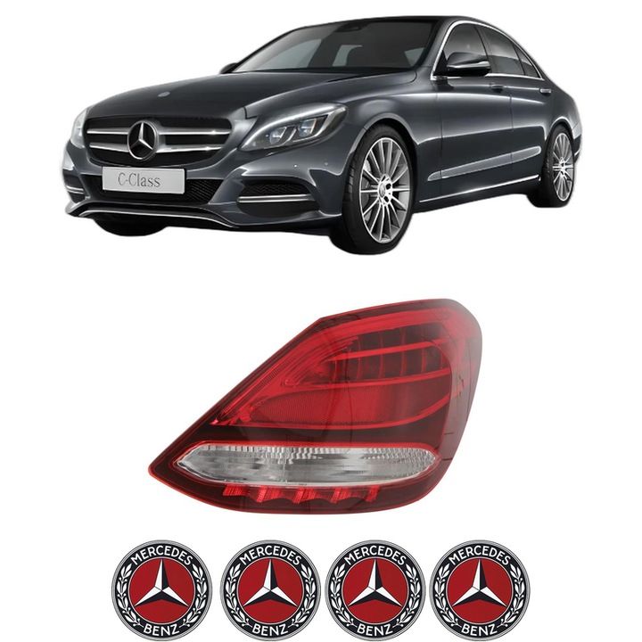 Lampa Stop Spate Dreapta MERCEDES-BENZ C-CLASS (W205) din 2013-2021, Auto, DEPO, 4x Stickere auto cu MERCEDES-BENZ
