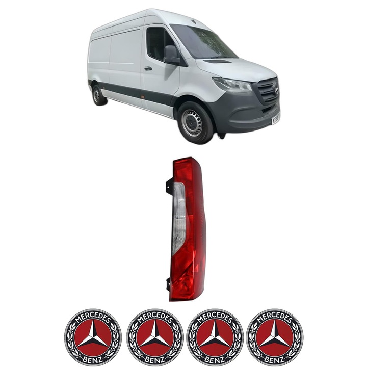 Lampa Stop Spate Dreapta MERCEDES-BENZ SPRINTER 3-t Van (B910) din 2018-2025, Auto, DEPO, 4x Stickere auto cu MERCEDES-BENZ