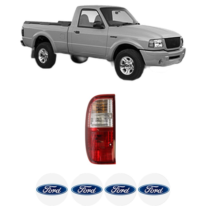 Lampa Stop Spate Stanga FORD RANGER (ER, EQ, R_) din 1999-2006, Auto, DEPO, 4x Stickere auto cu FORD