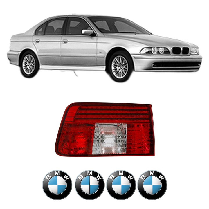 Lampa Stop Spate Dreapta BMW Seria 5 (E39) din 1995-2003, Auto, DEPO, 4x Stickere auto cu BMW