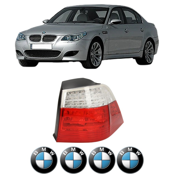 Lampa Stop Spate Dreapta BMW Seria 5 (E60) din 2001-2010, Auto, DEPO, 4x Stickere auto cu BMW