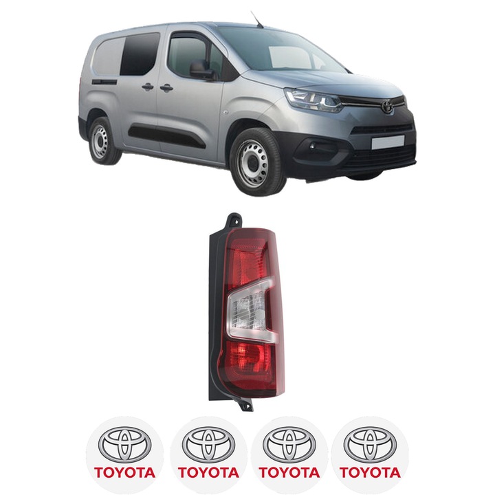 Lampa Stop Spate Dreapta TOYOTA PROACE CITY VERSO MPV (BKY_) din 2019-2024, Auto, TYC, 4x Stickere auto cu TOYOTA