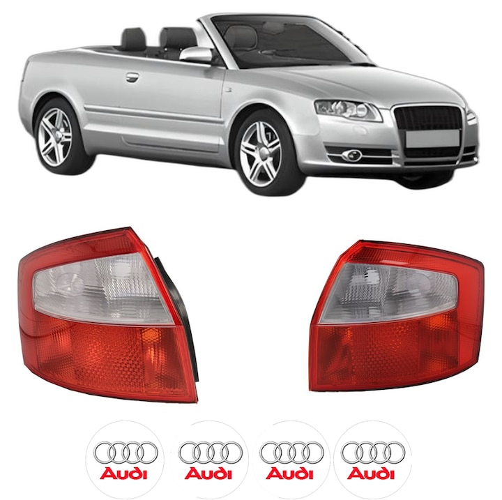 Set Stopuri Spate Stanga Dreapta AUDI A4 B6 Convertible (8H7) din 2002-2005, Auto, TYC, 4x Stickere auto cu AUDI