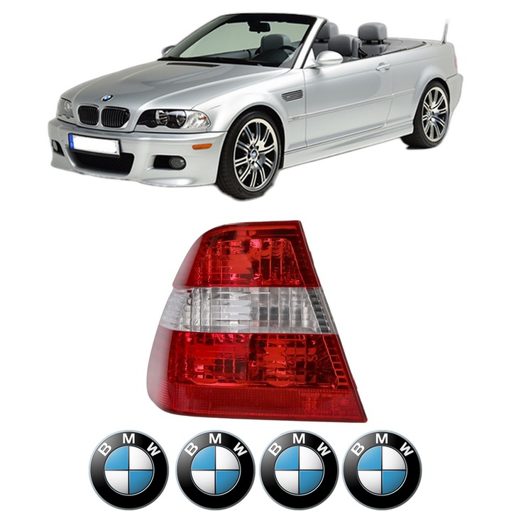 Lampa Stop Spate Stanga BMW Seria 3 Convertible (E46) din 2000-2007, Auto, DEPO, 4x Stickere auto cu BMW