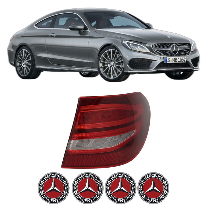 Lampa Stop Spate Dreapta MERCEDES-BENZ C-CLASS Coupe (C205) din 2015-2023, Auto, DEPO, 4x Stickere auto cu MERCEDES-BENZ