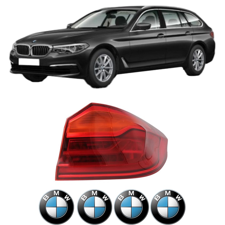Lampa Stop Spate Dreapta BMW Seria 5 Touring Van (G31) din 2017-2019, Auto, DEPO, 4x Stickere auto cu BMW