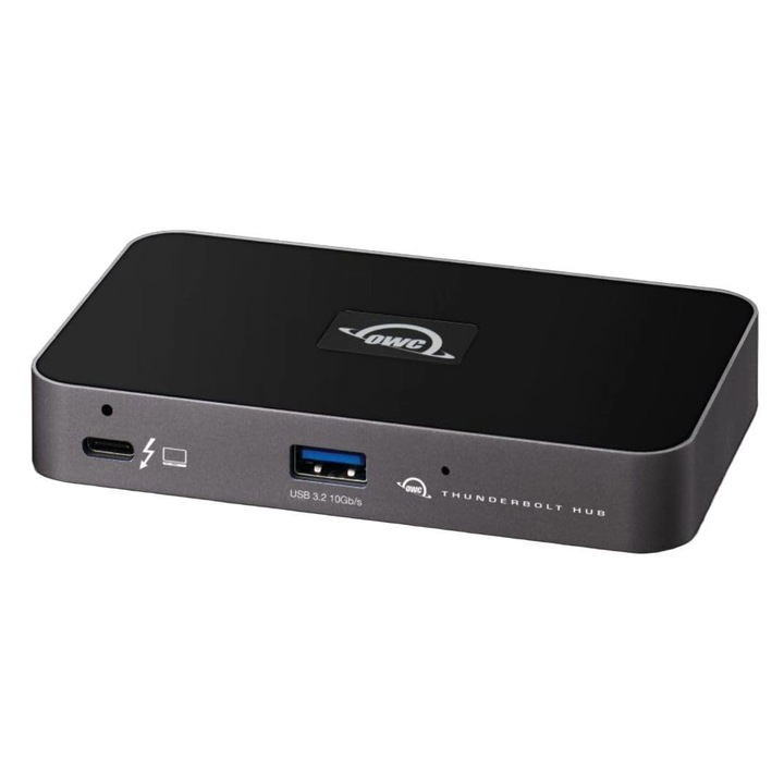 Statie de andocare OWC Thunderbolt Hub, gri/negru, Thunderbolt 4, 9, 17x5, 75x2, 99cm
