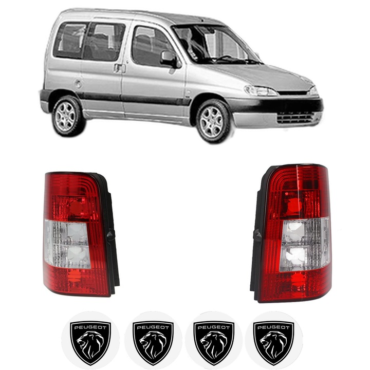 Set Stopuri Spate Stanga Dreapta PEUGEOT PARTNER MPV (5_, G_) din 1996-2015, Auto, TYC, 4x Stickere auto cu PEUGEOT