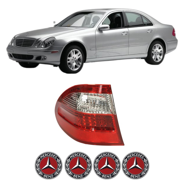 Lampa Stop Spate Stanga MERCEDES-BENZ E-CLASS Platform/Chassis (VF211) din 2003-2006, Auto, DEPO, 4x Stickere auto cu MERCEDES-BENZ