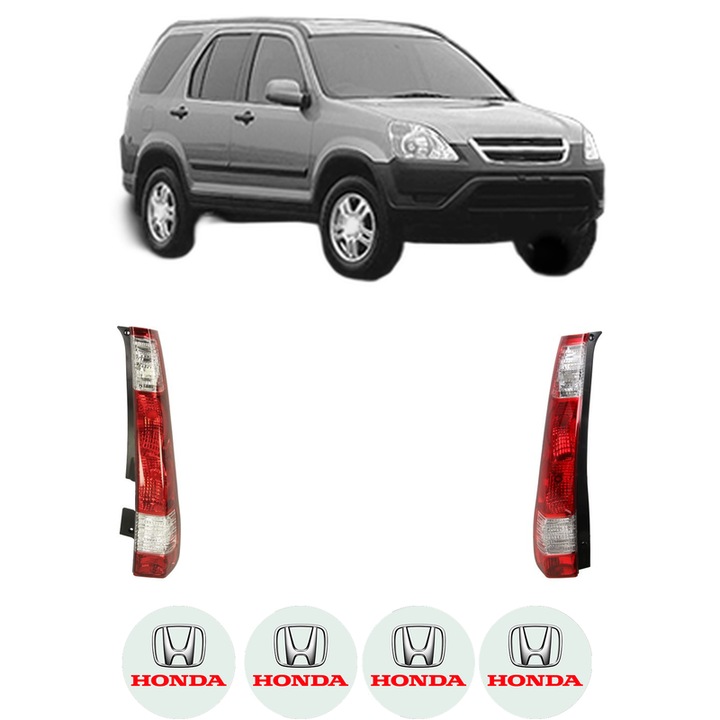 Set Stopuri Spate Stanga Dreapta HONDA CR-V II (RD_) din 2001-2007, Auto, DEPO, 4x Stickere auto cu HONDA