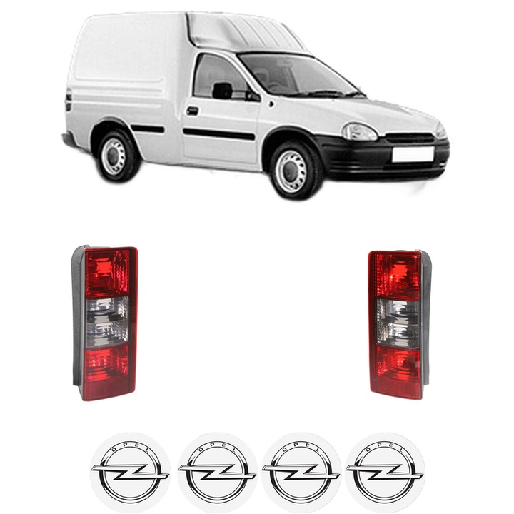 Set Stopuri Spate Stanga Dreapta OPEL COMBO Box Body/MPV (71_) din 1994-2001, Auto, DEPO, 4x Stickere auto cu OPEL