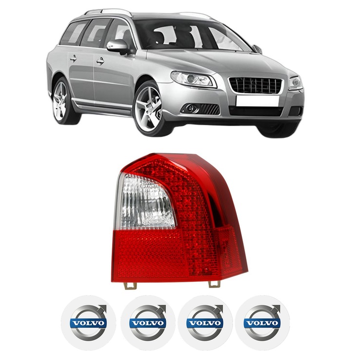 Lampa Stop Spate Dreapta VOLVO V70 III (135) din 2007-2016, Auto, TYC, 4x Stickere auto cu VOLVO