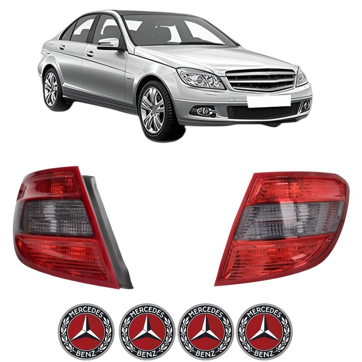 Set Stopuri Spate Stanga Dreapta MERCEDES-BENZ C-CLASS (W204) din 2007-2014, Auto, TYC, 4x Stickere auto cu MERCEDES-BENZ