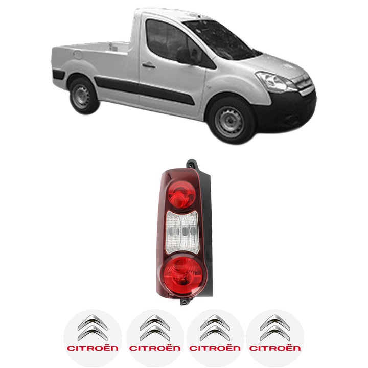 Lampa Stop Spate Stanga CITROEN BERLINGO Platform/Chassis (B9) din 2008-2021, Auto, DEPO, 4x Stickere auto cu CITROEN