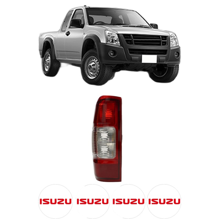 Lampa Stop Spate Stanga ISUZU D-MAX I (TFR, TFS) din 2002-2012, Auto, DEPO, 4x Stickere auto cu ISUZU