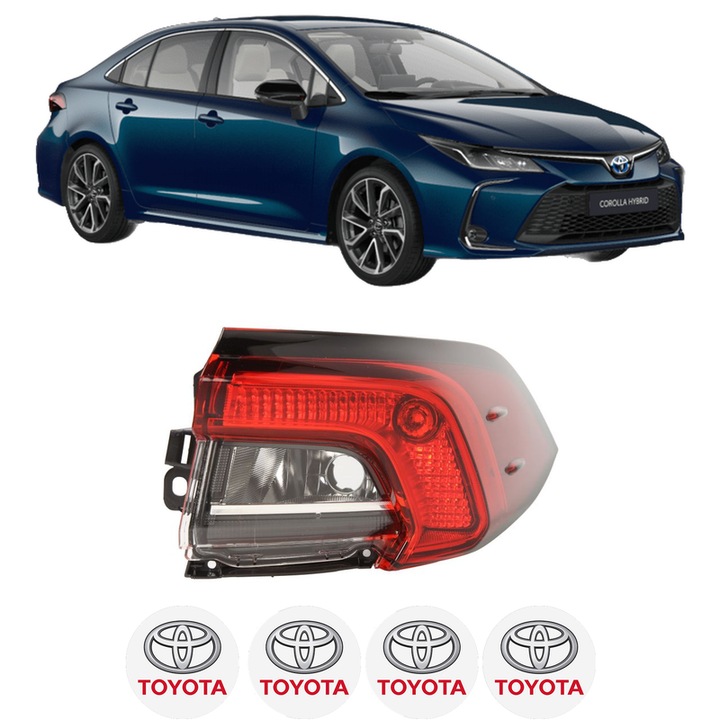 Lampa Stop Spate Dreapta TOYOTA COROLLA Saloon (_E21_) din 2019, Auto, DEPO, 4x Stickere auto cu TOYOTA