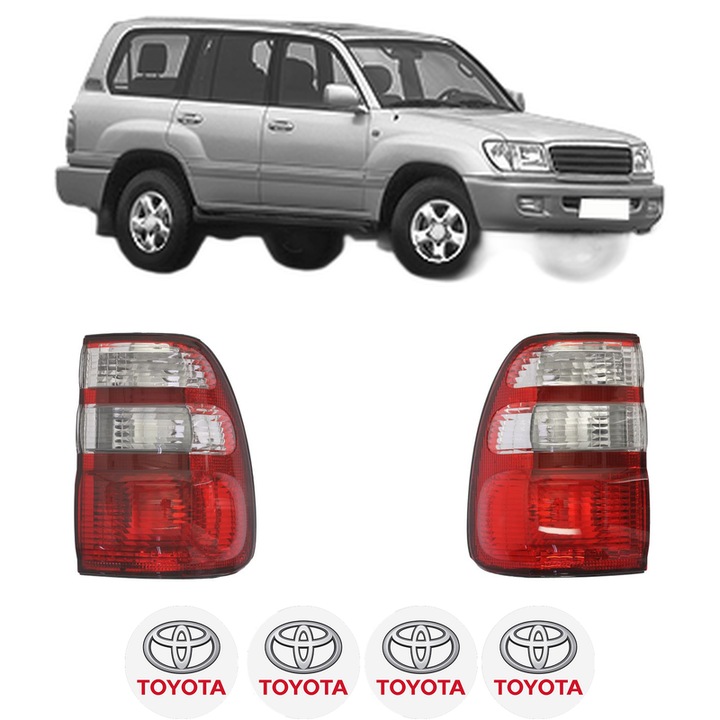Set Stopuri Spate Stanga Dreapta TOYOTA LAND CRUISER 100 (_J1_) din 1998-2007, Auto, DEPO, 4x Stickere auto cu TOYOTA