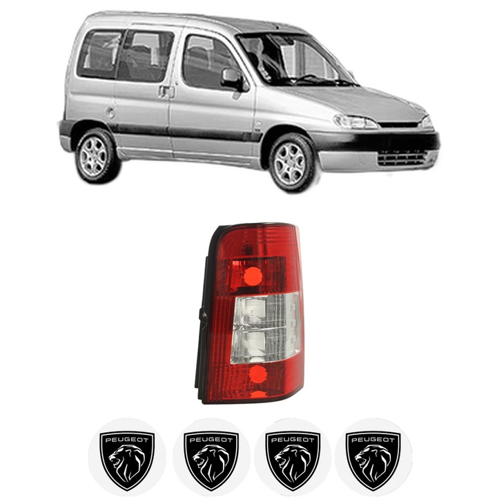 Lampa Stop Spate Dreapta PEUGEOT PARTNER MPV (5_, G_) din 1996-2015, Auto, DEPO, 4x Stickere auto cu PEUGEOT