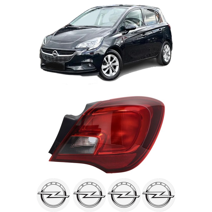 Lampa Stop Spate Dreapta OPEL CORSA E Hatchback Van (X15) din 2014-2015, Auto, TYC, 4x Stickere auto cu OPEL