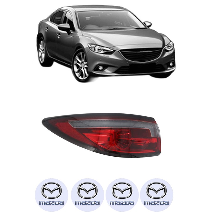 Lampa Stop Spate Stanga MAZDA 6 Saloon (GJ, GL) din 2012-2020, Auto, DEPO, 4x Stickere auto cu MAZDA
