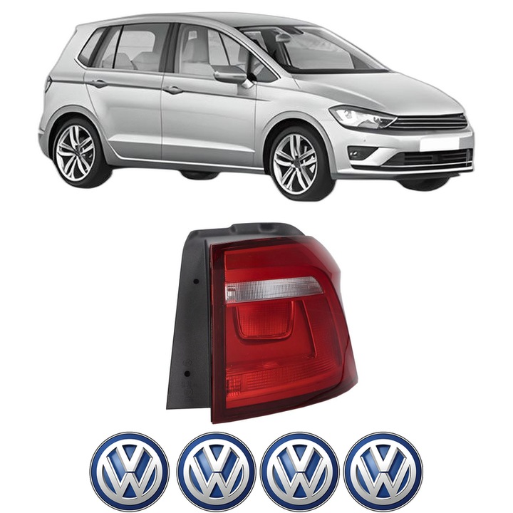 Lampa Stop Spate Dreapta Volkswagen GOLF SPORTSVAN VII (AM1, AN1) din 2014-2020, Auto, DEPO, 4x Stickere auto cu Volkswagen