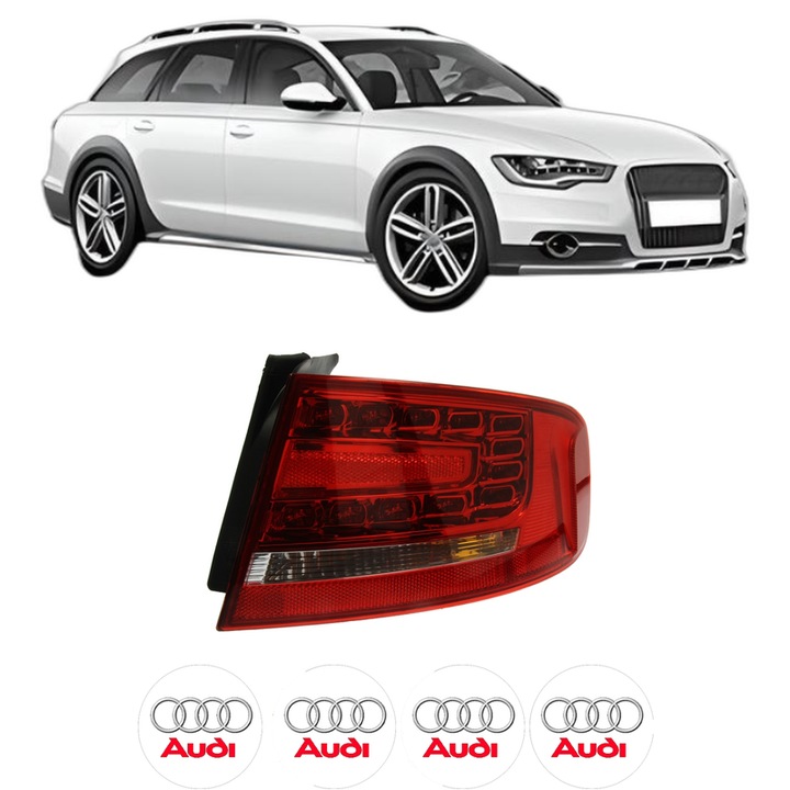Lampa Stop Spate Dreapta AUDI A4 Allroad B8 (8KH) din 2009-2016, Auto, DEPO, 4x Stickere auto cu AUDI