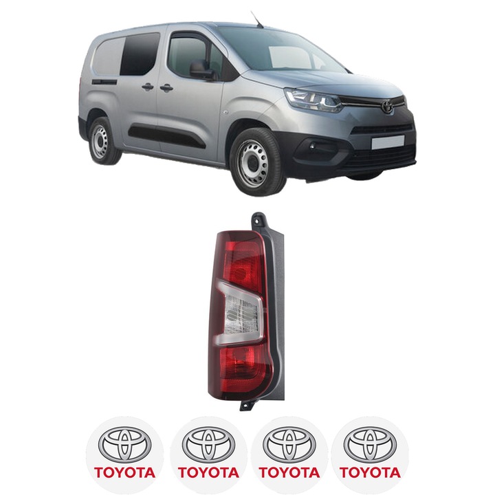 Lampa Stop Spate Stanga TOYOTA PROACE CITY VERSO MPV (BKY_) din 2019-2024, Auto, TYC, 4x Stickere auto cu TOYOTA