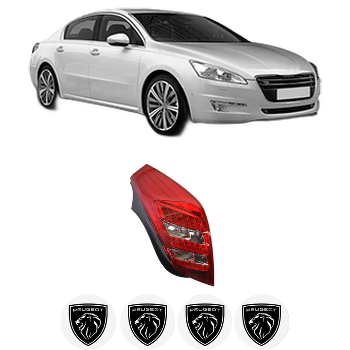 Lampa Stop Spate Dreapta PEUGEOT 508 I (8D_) din 2010-2018, Auto, DEPO, 4x Stickere auto cu PEUGEOT