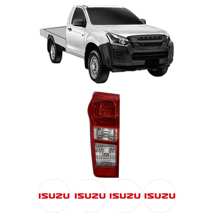 Lampa Stop Spate Stanga ISUZU D-MAX II Platform/Chassis (TFR, TFS) din 2012, Auto, DEPO, 4x Stickere auto cu ISUZU