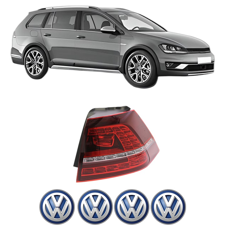 Lampa Stop Spate Dreapta Volkswagen GOLF ALLTRACK VII Variant (BA5, BV5) din 2014-2020, Auto, DEPO, 4x Stickere auto cu Volkswagen