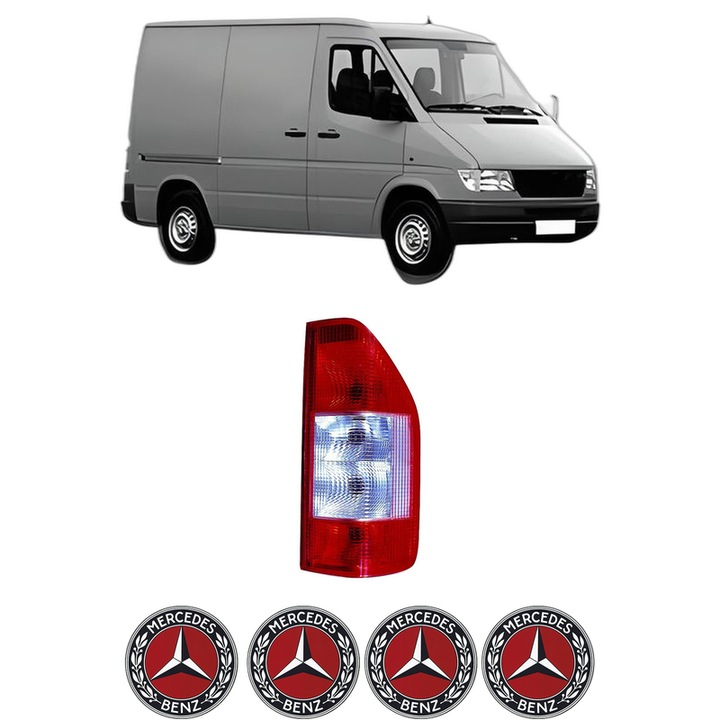 Lampa Stop Spate Dreapta MERCEDES-BENZ SPRINTER 2-t Van (B901, B902) din 1995-2006, Auto, DEPO, 4x Stickere auto cu MERCEDES-BENZ