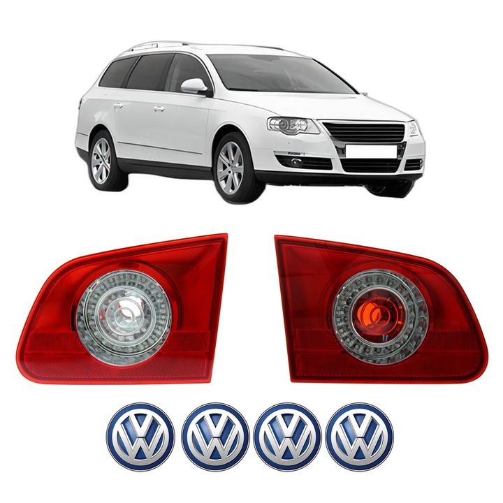 Set Stopuri Spate Stanga Dreapta Volkswagen PASSAT B6 Variant (3C5) din 2005-2011, Auto, DEPO, 4x Stickere auto cu Volkswagen