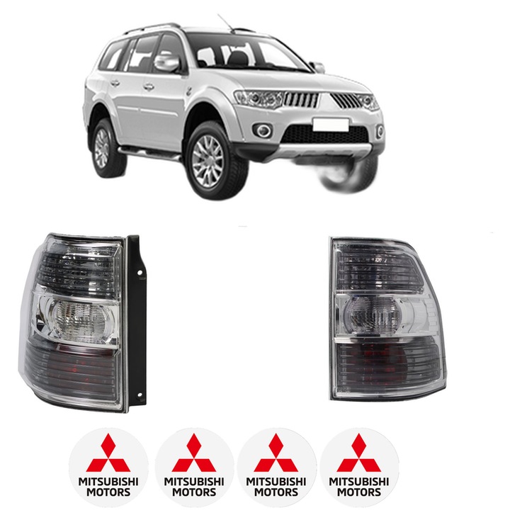 Set Stopuri Spate Stanga Dreapta MITSUBISHI PAJERO SPORT II (KH_, KG_) din 2008-2018, Auto, TYC, 4x Stickere auto cu MITSUBISHI