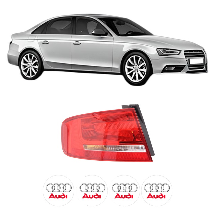Lampa Stop Spate Stanga AUDI A4 B8 (8K2) din 2007-2015, Auto, TYC, 4x Stickere auto cu AUDI