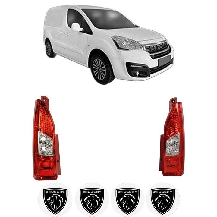 Set Stopuri Spate Stanga Dreapta PEUGEOT PARTNER ORIGIN MPV (G_) din 2008-2013, Auto, TYC, 4x Stickere auto cu PEUGEOT