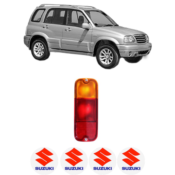 Lampa Stop Spate Stanga SUZUKI GRAND VITARA I (FT, HT) din 1998-2005, Auto, DEPO, 4x Stickere auto cu SUZUKI