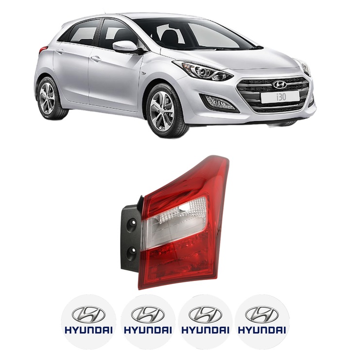 Lampa Stop Spate Dreapta HYUNDAI i30 (GD) din 2011-2016, Auto, DEPO, 4x Stickere auto cu HYUNDAI