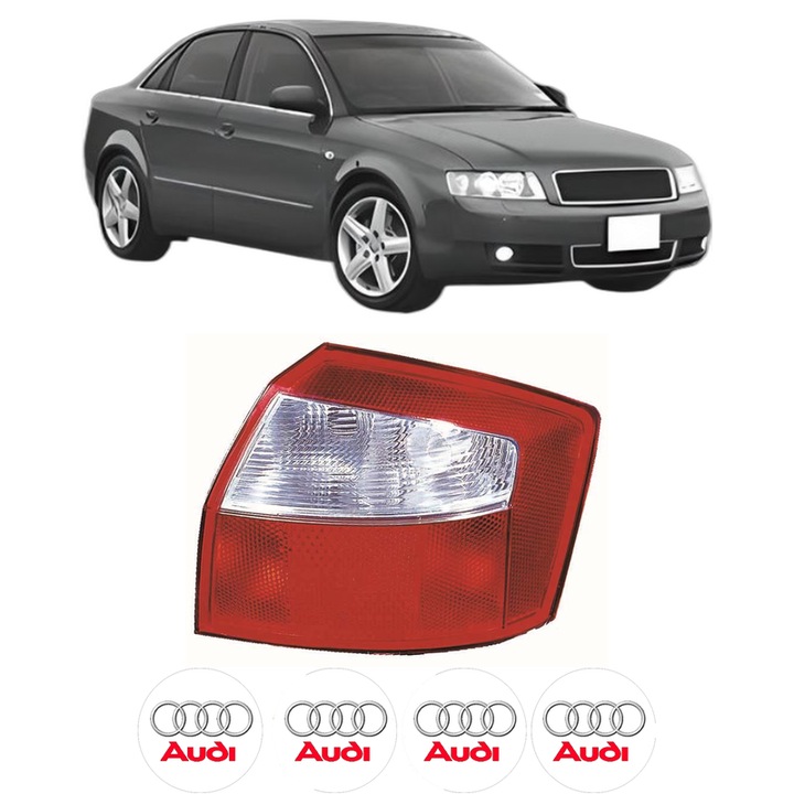 Lampa Stop Spate Stanga AUDI A4 B6 (8E2) din 2000-2004, Auto, DEPO, 4x Stickere auto cu AUDI